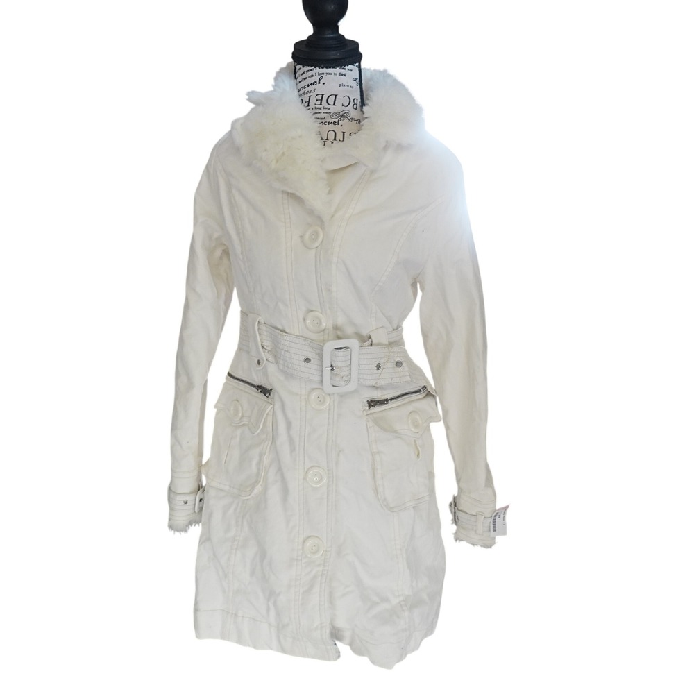 Vintage Penny Lane Corduroy Rancher Coat Jacket 70s Faux Fur Y2K M